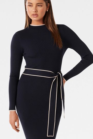 Vestido tejido punto negro