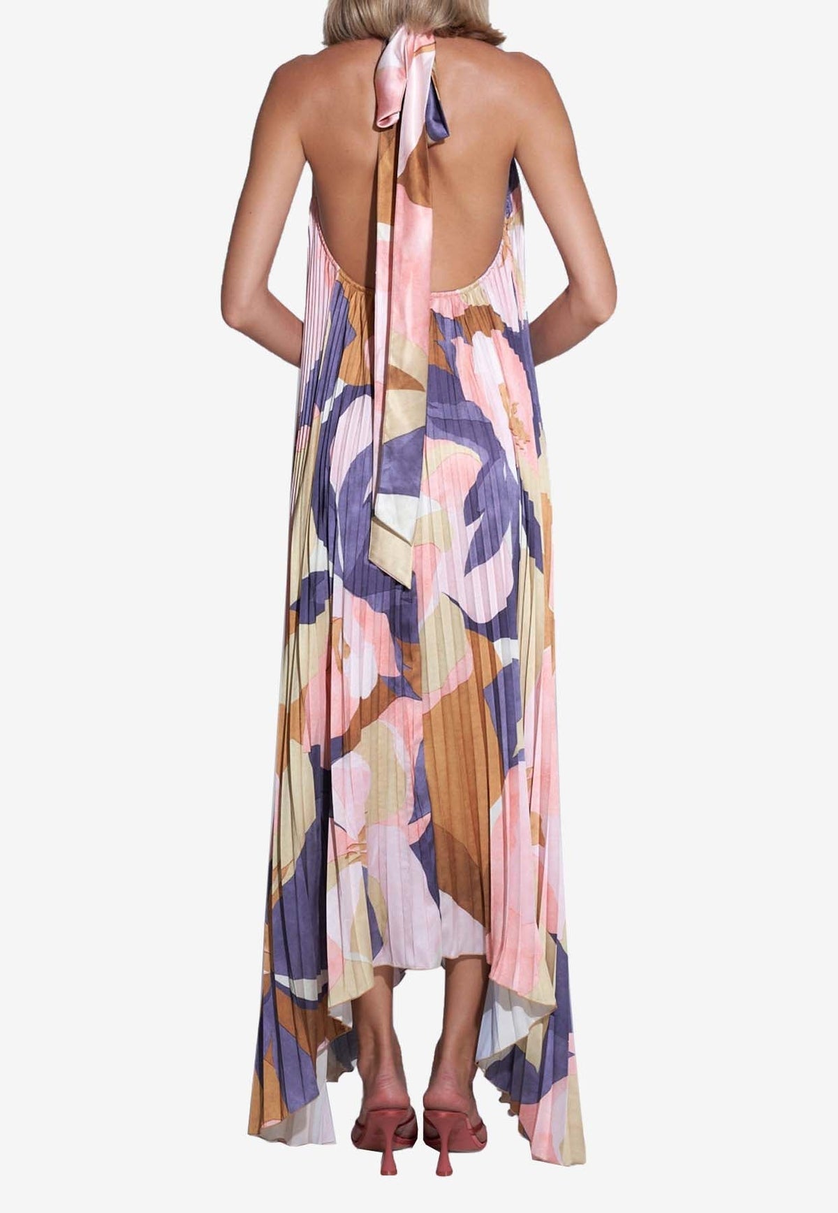 Vestido halter midi