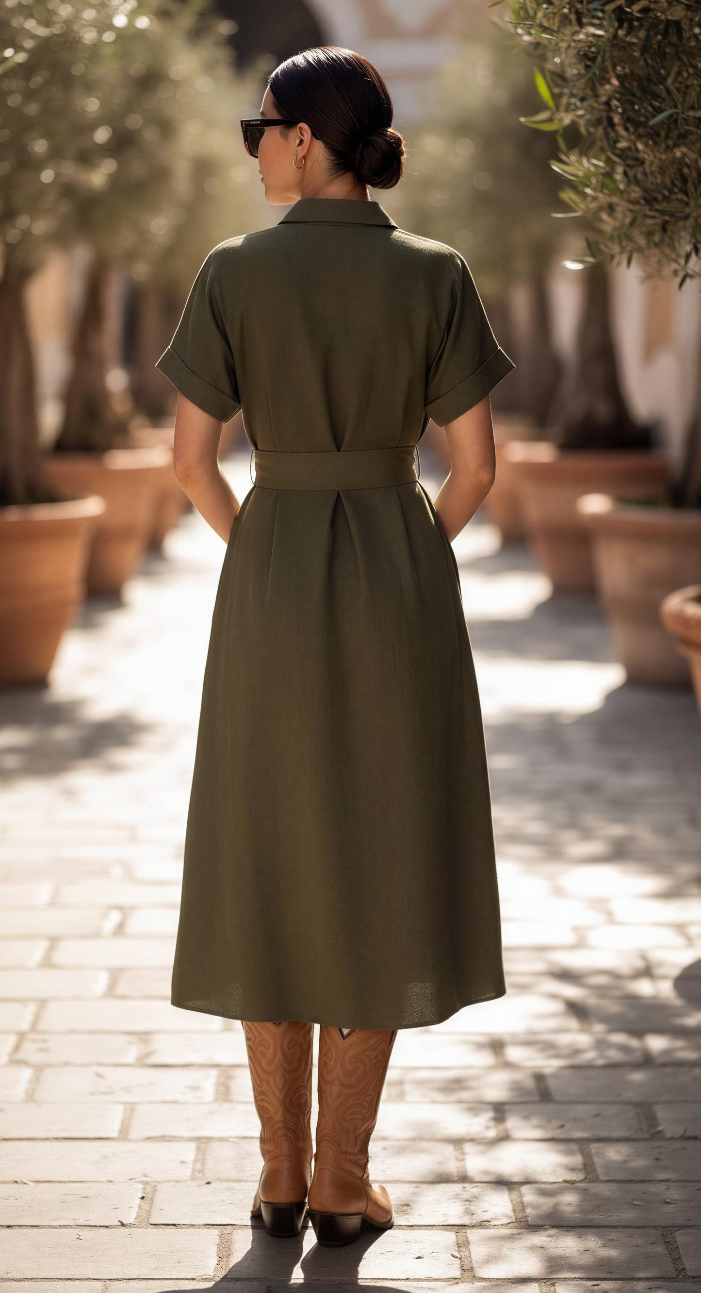 Vestido verde militar