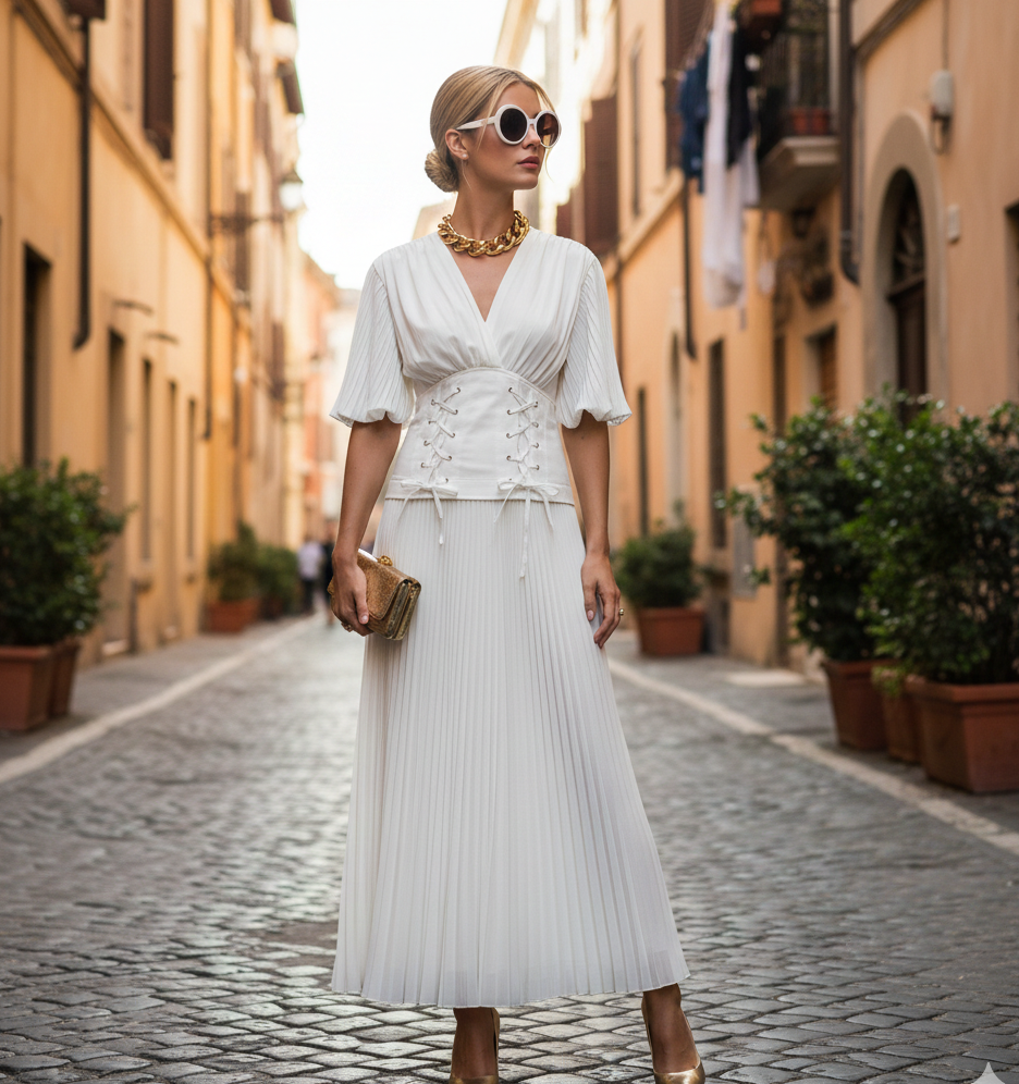 Vestido blanco corsé
