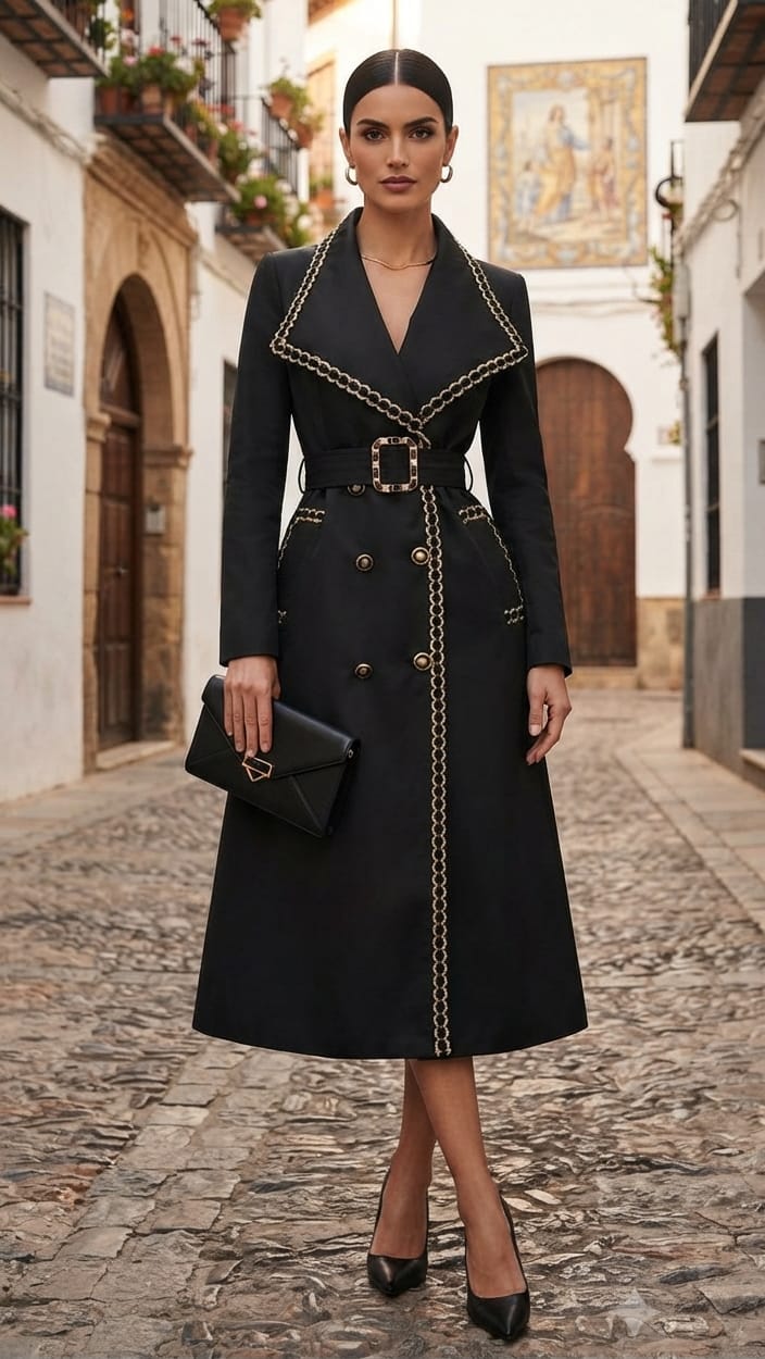 Gabardina negra