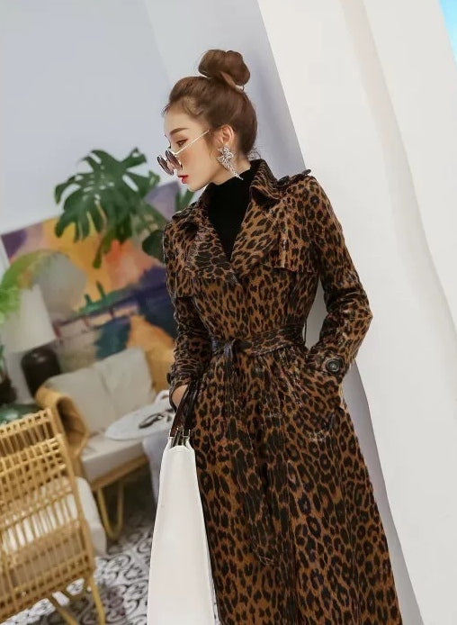 Gabardina animal print