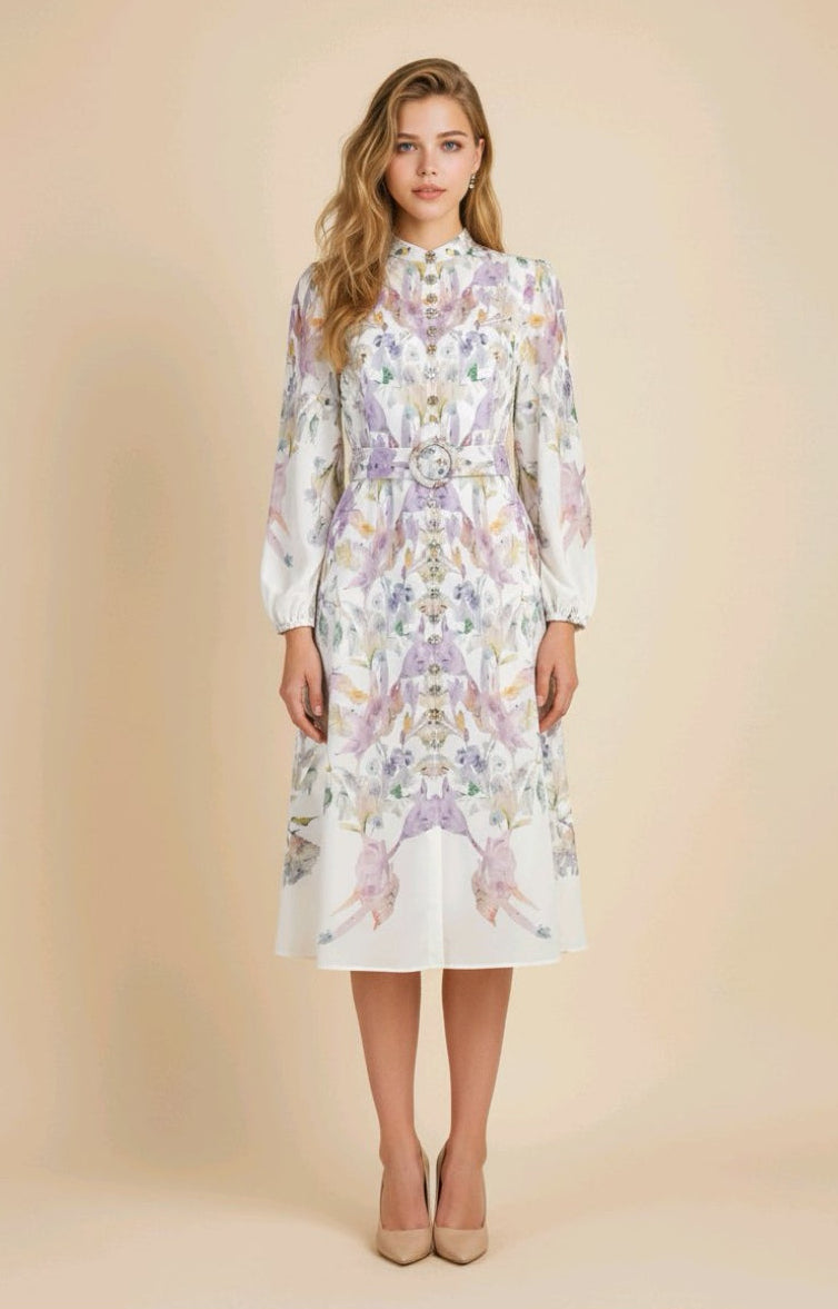 Vestido midi floral