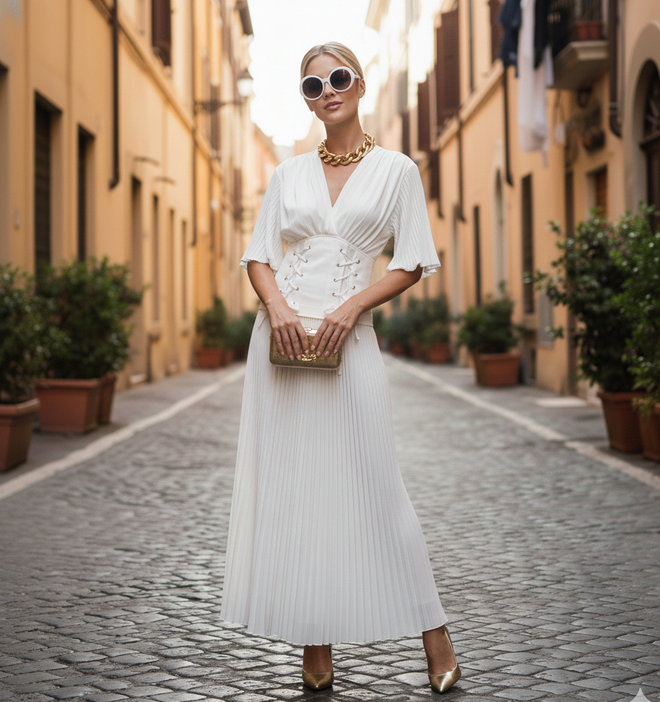 Vestido blanco corsé