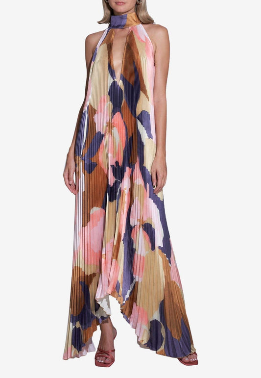 Vestido halter midi