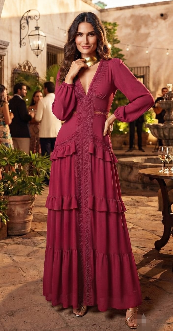 Vestidor magenta boho
