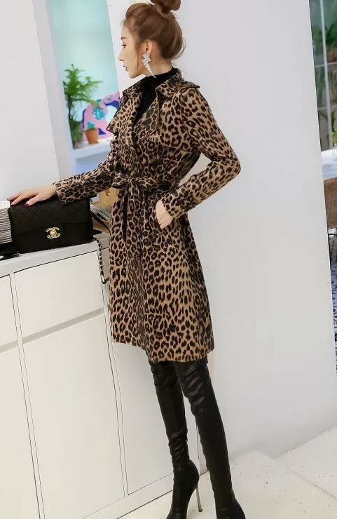 Gabardina animal print