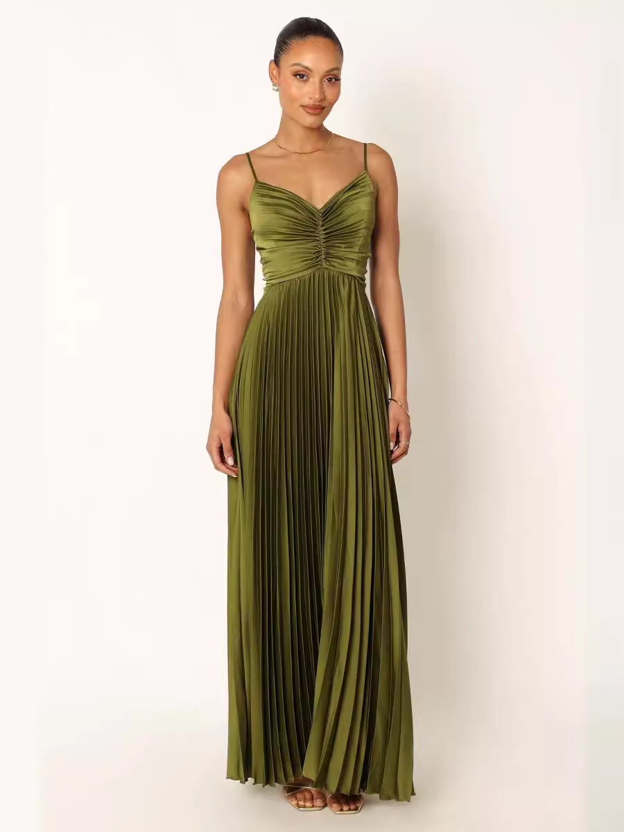 Vestido verde olivo tirantes