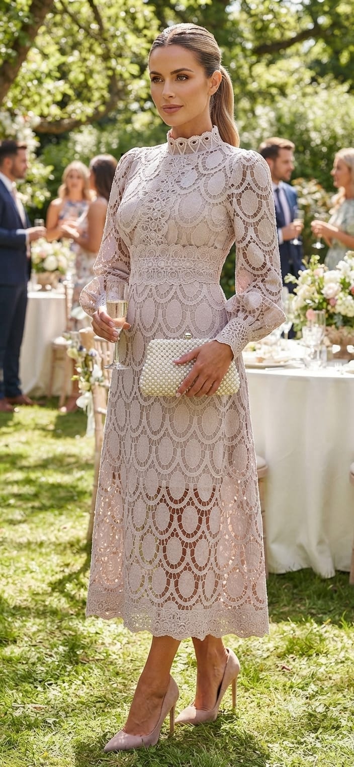 Vestido gipiur paté