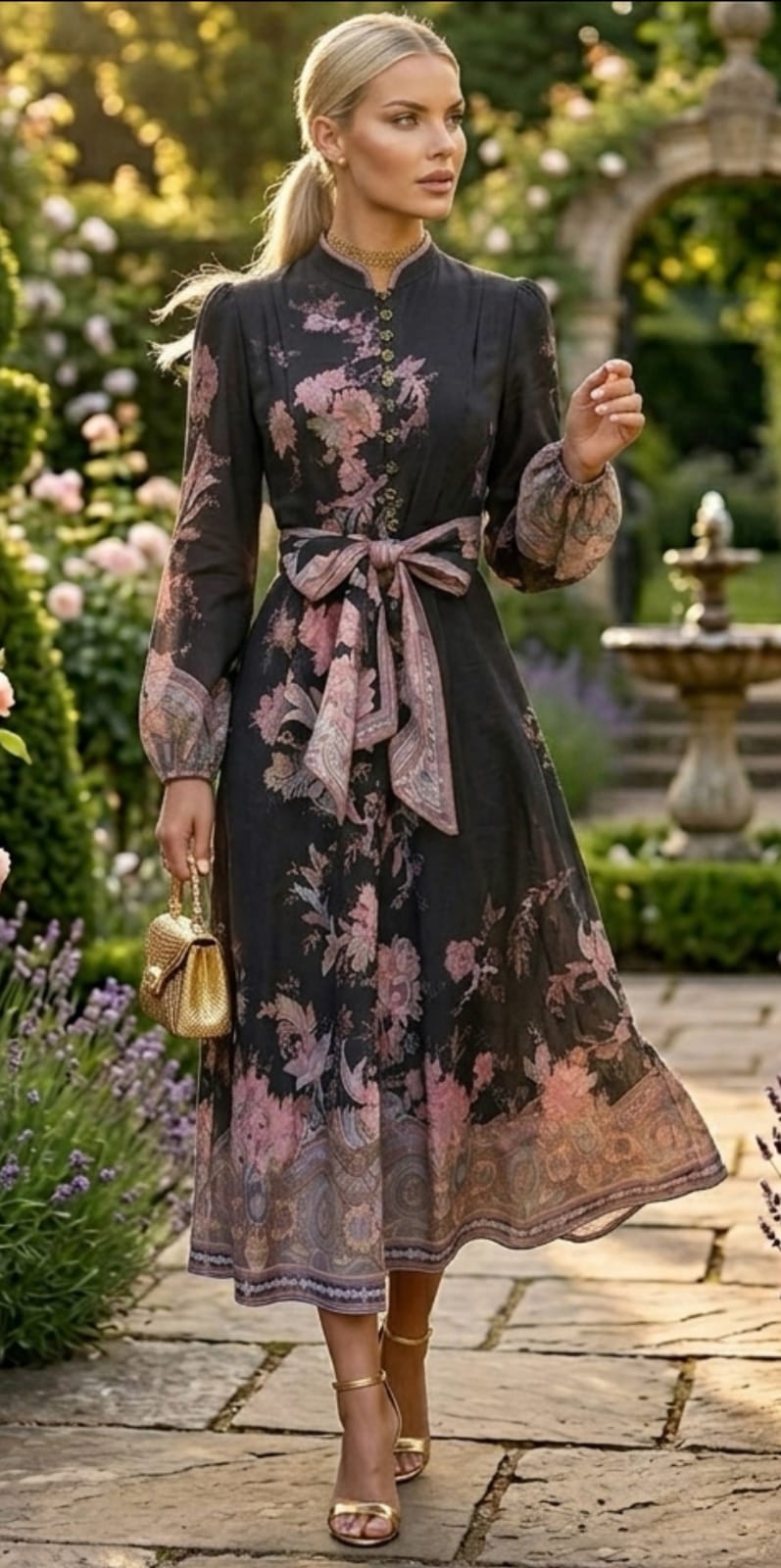Vestido negro midi