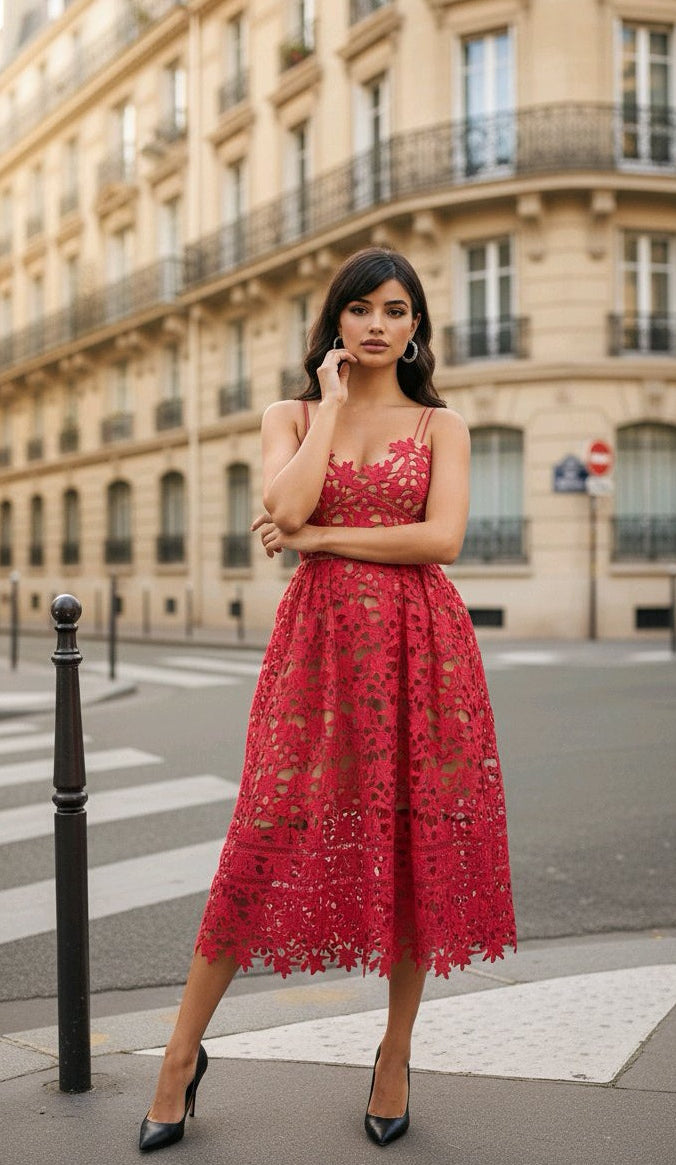 Vestido rojo tirantes