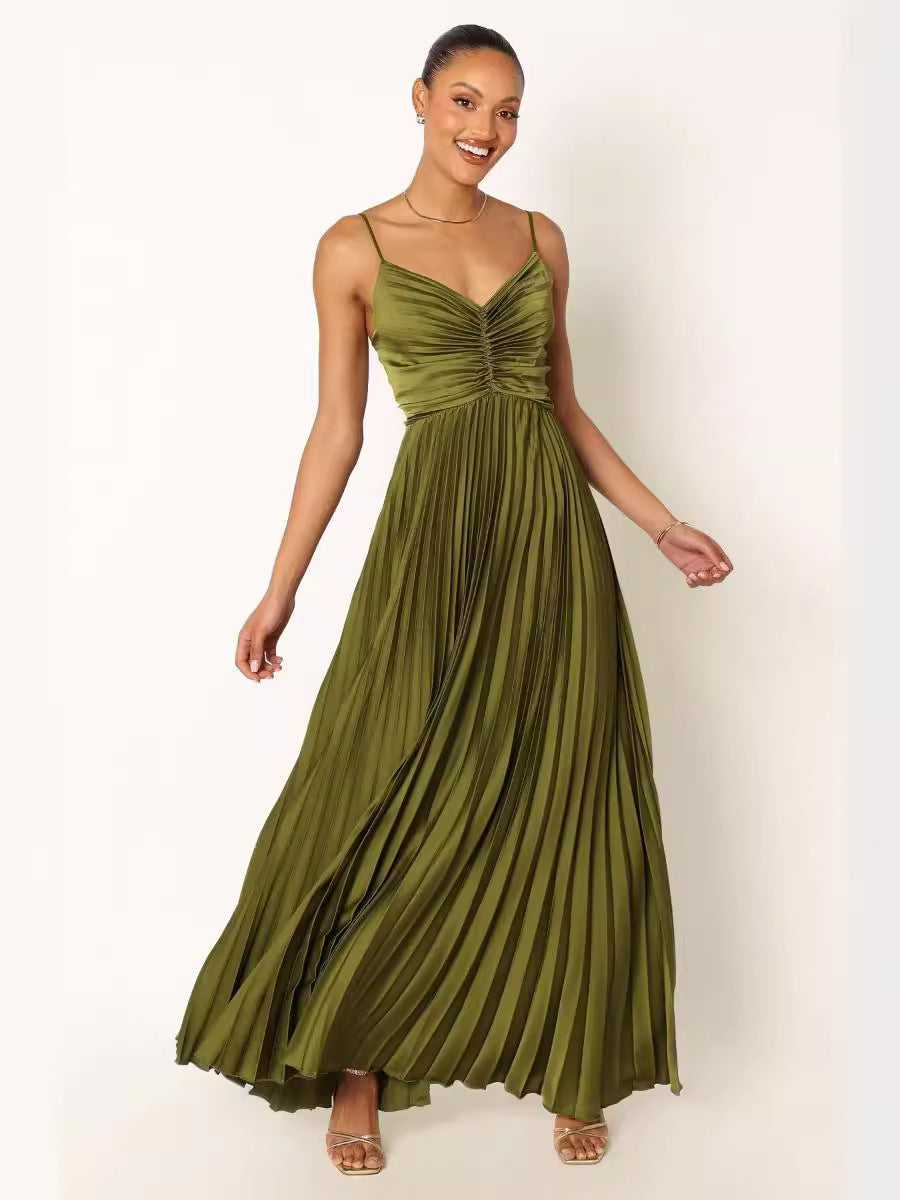 Vestido verde olivo tirantes