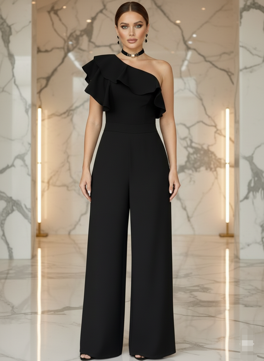 Jumpsuit negro 1 hombro