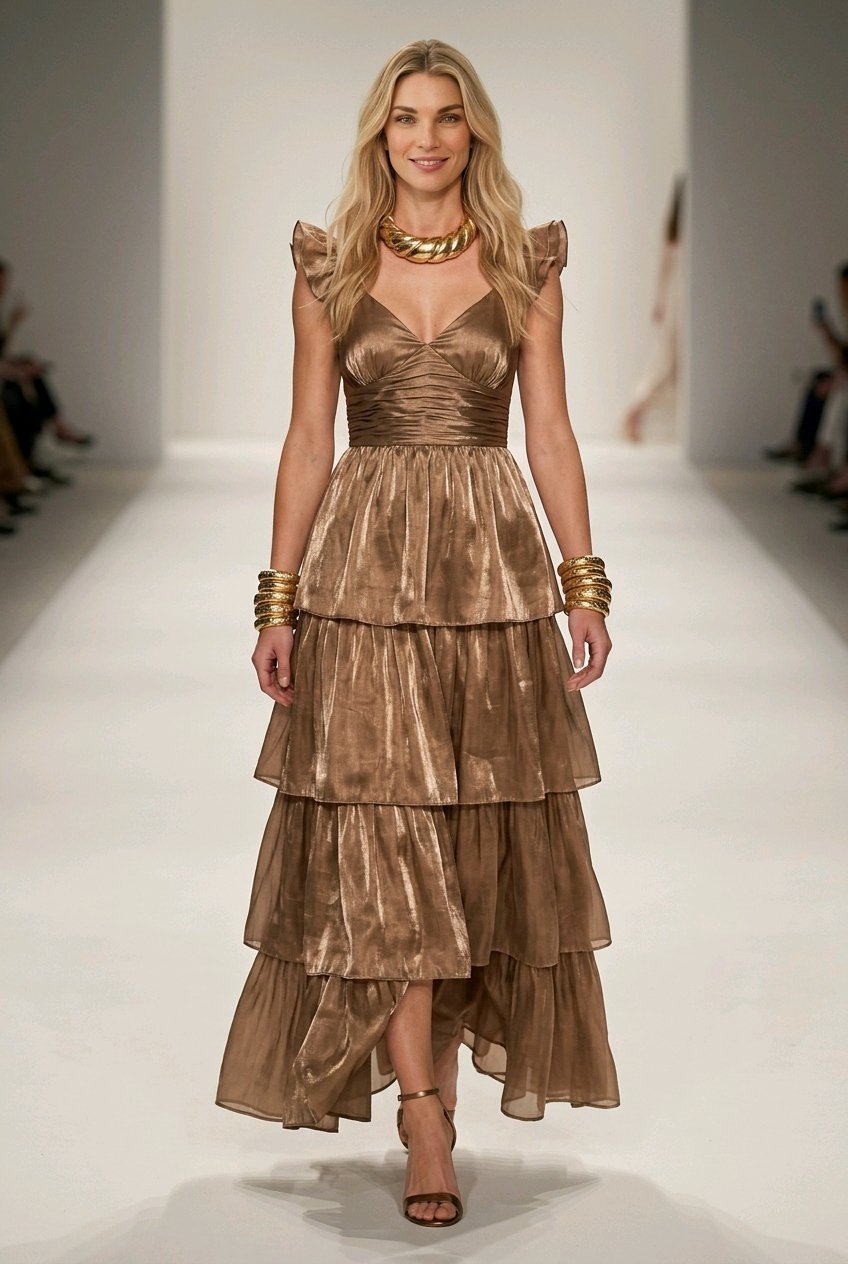 Vestido champagne