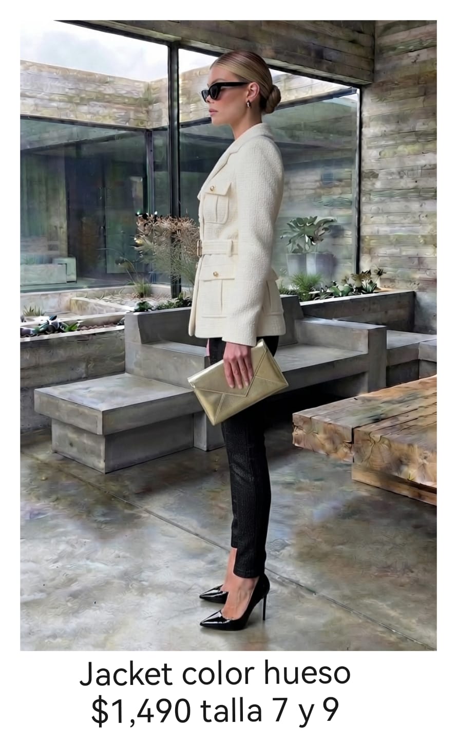 Jacket crema tweed