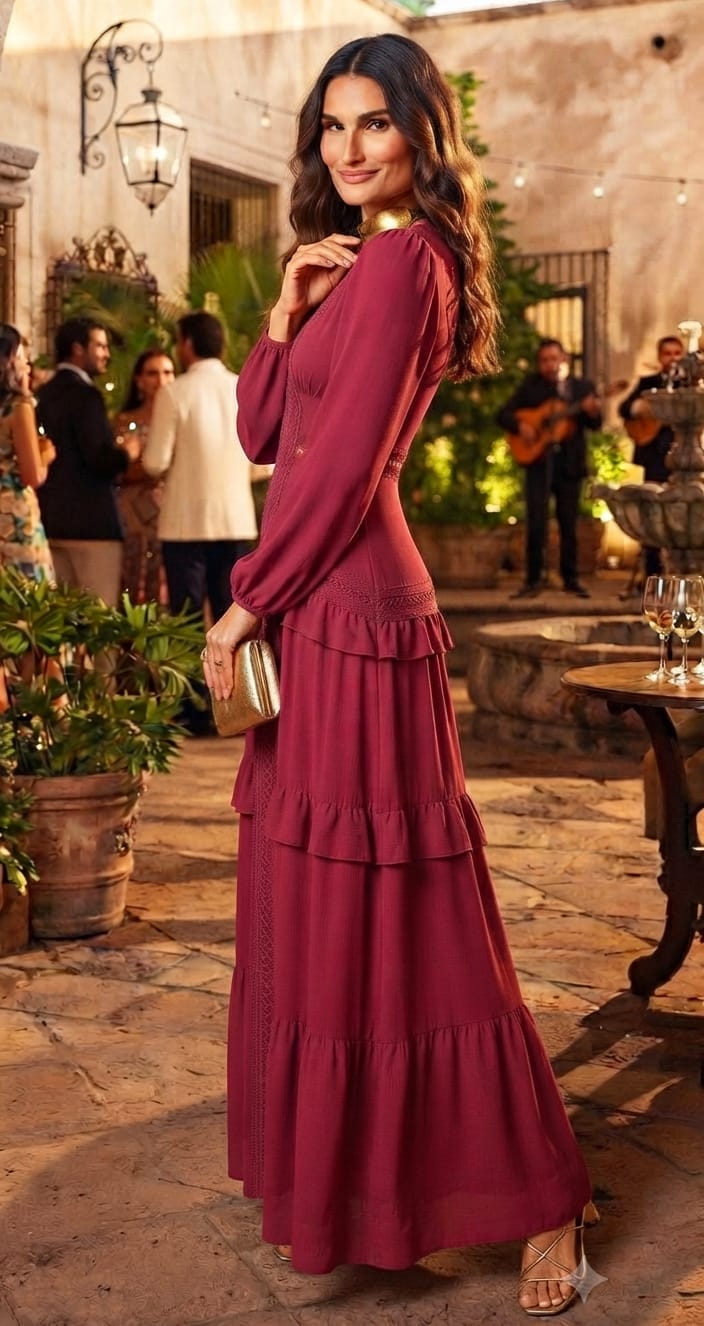 Vestidor magenta boho