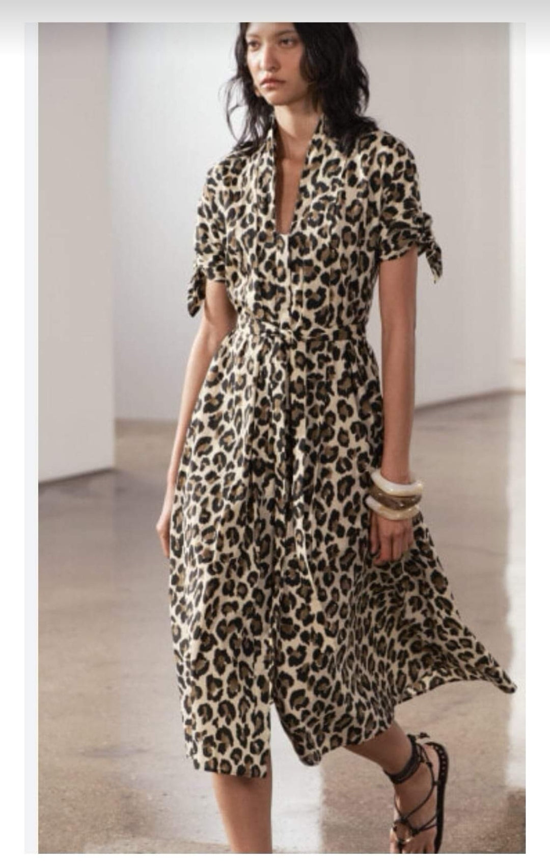 Vestido Animal print midi