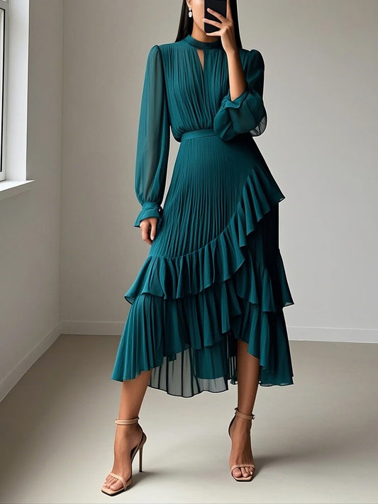 Vestido verde botella