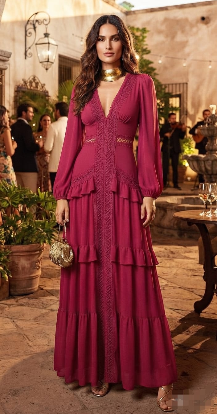 Vestidor magenta boho