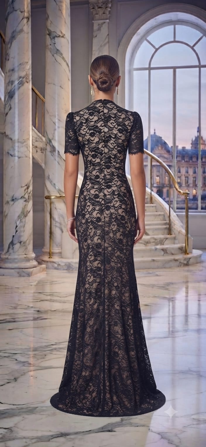 Vestido encaje largo