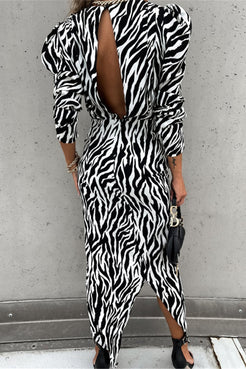 Vestido zebra otoño