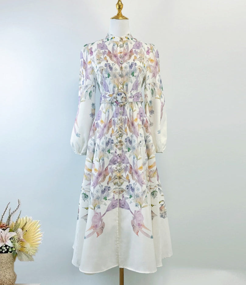 Vestido midi floral