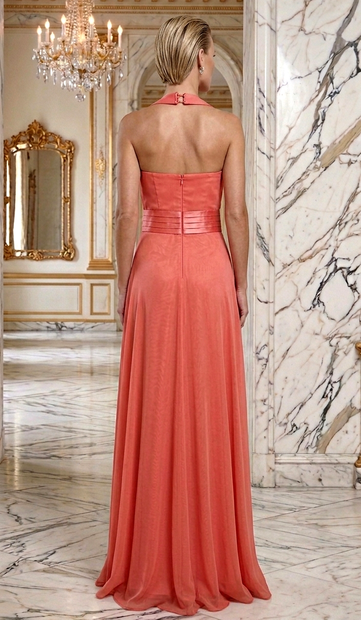 Vestidos halter coral