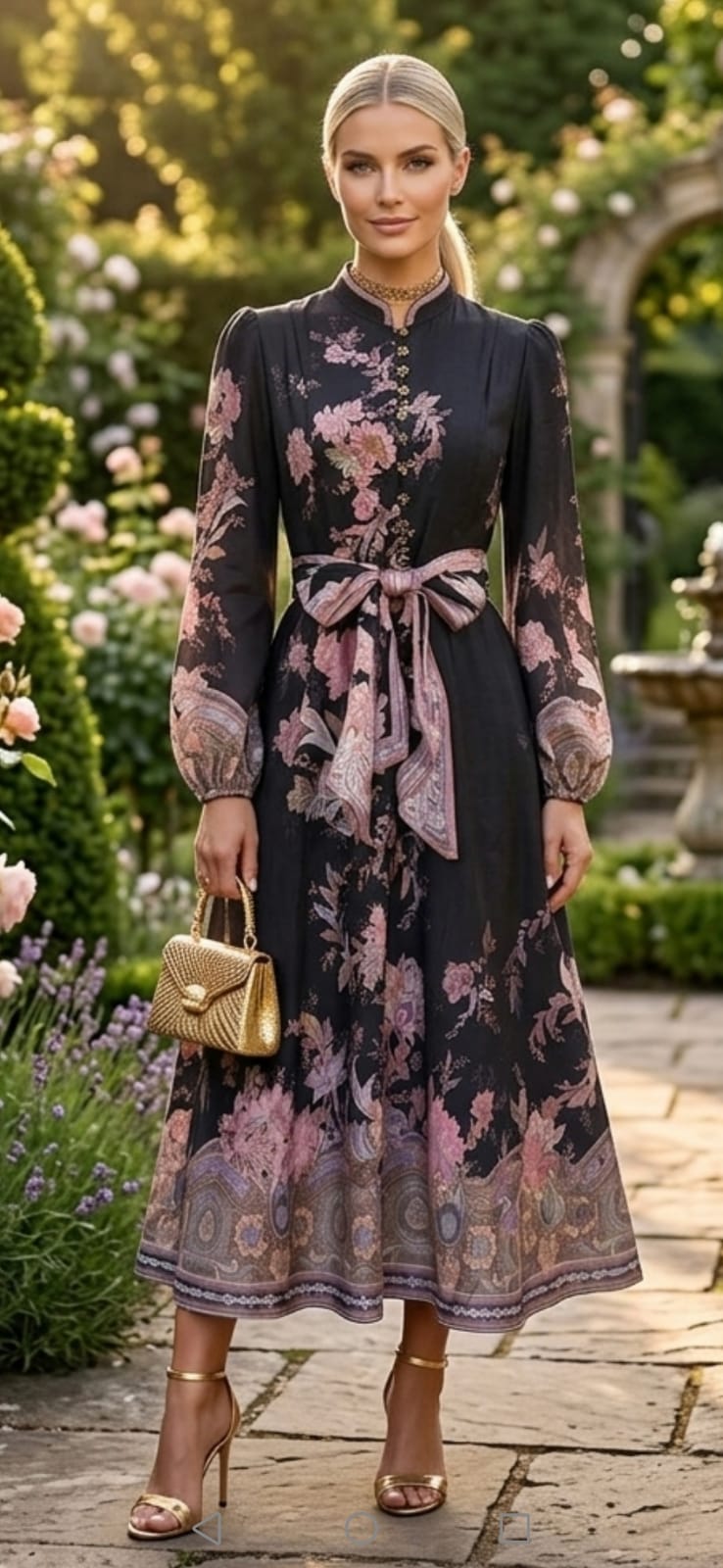 Vestido negro midi