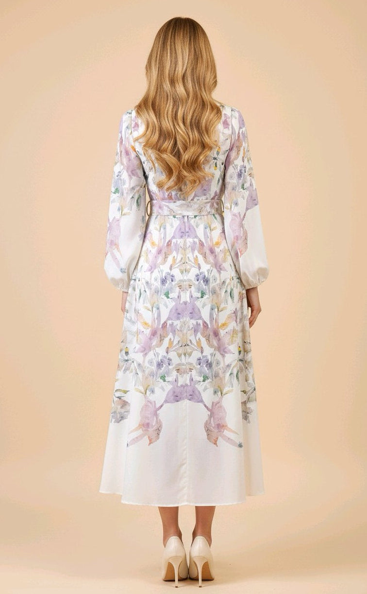 Vestido midi floral