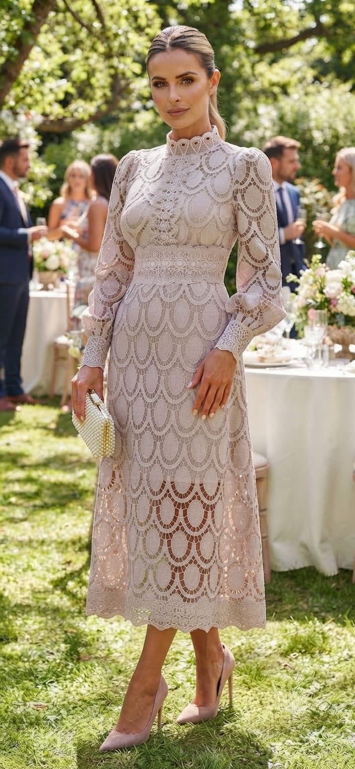 Vestido gipiur paté