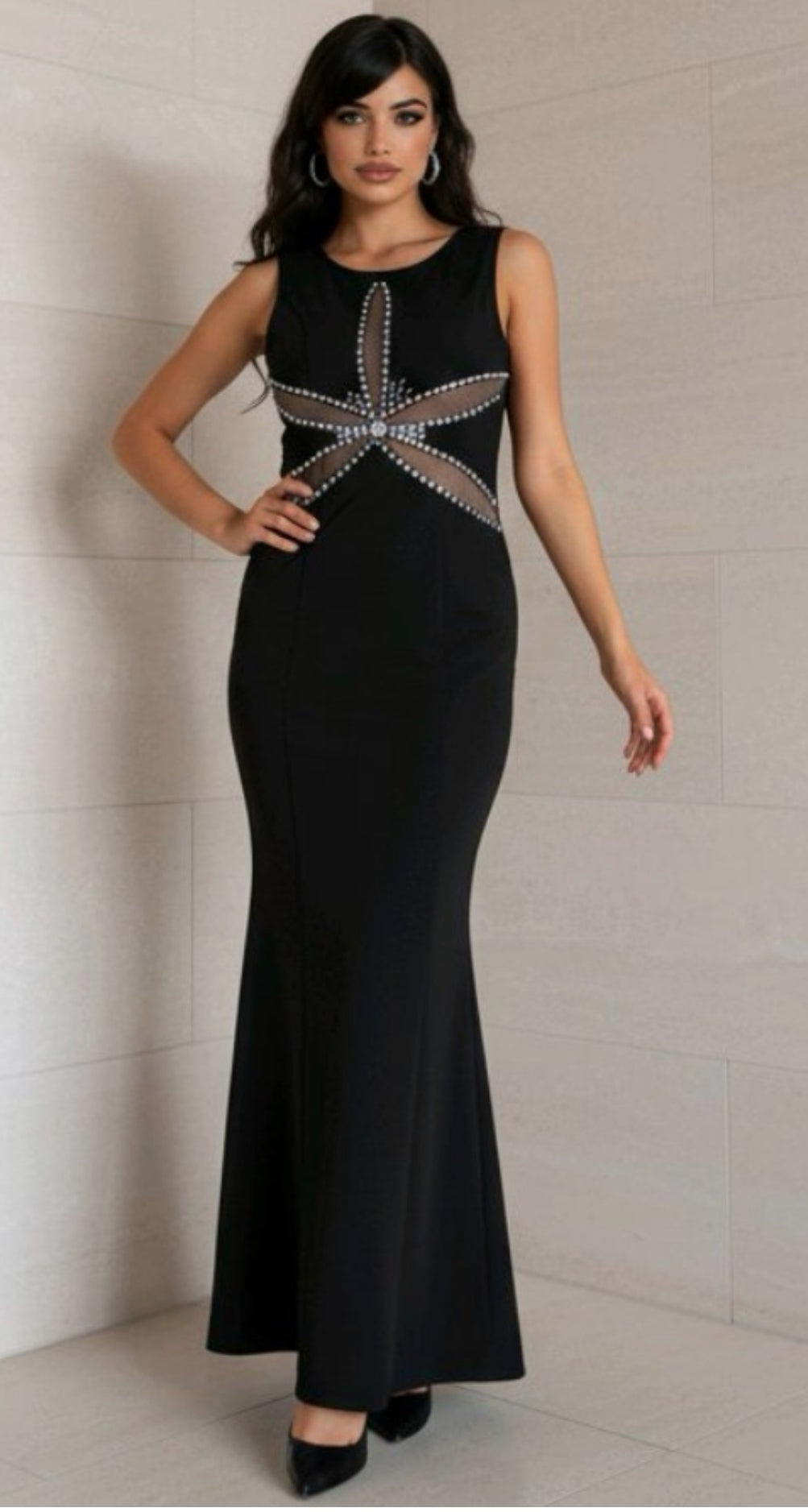 Vestido negro largo Marie