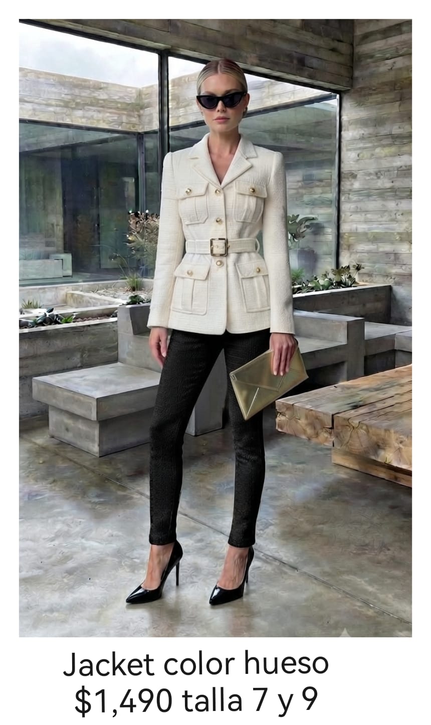 Jacket crema tweed