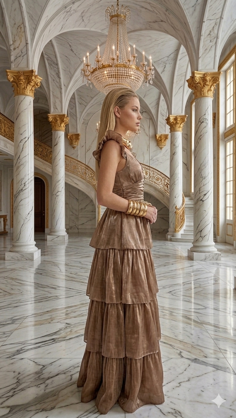 Vestido champagne