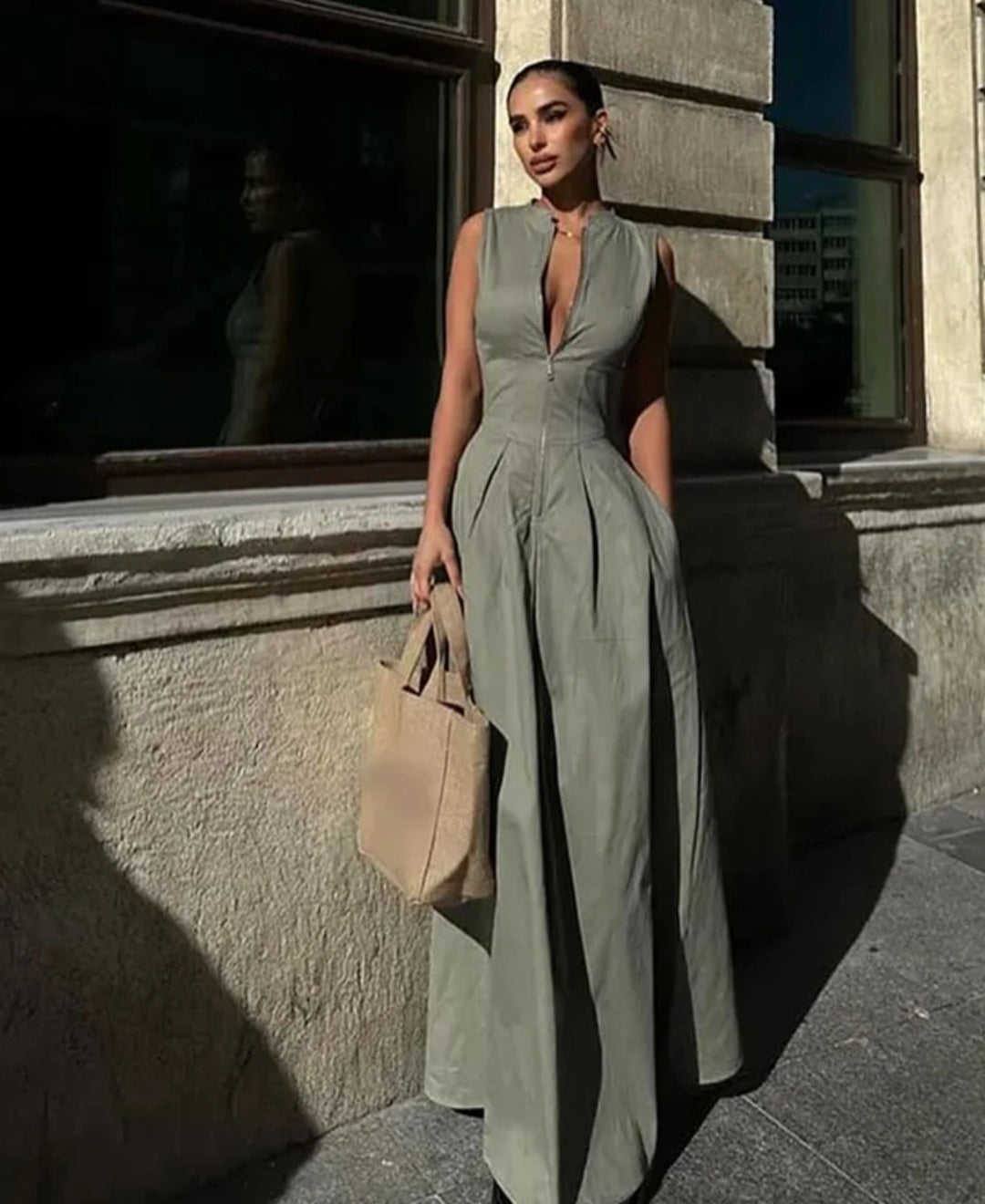 Vestido Carmen olivo
